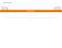 Tablet Screenshot of algeria-educ.com